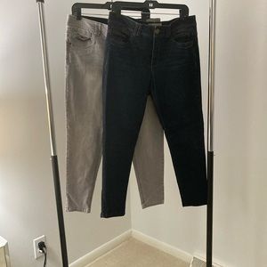 Used (lot of 2) size 12 democracy jeans with ab technology gray and blue